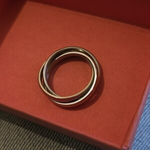 Trinity connected ring size 11 silver color